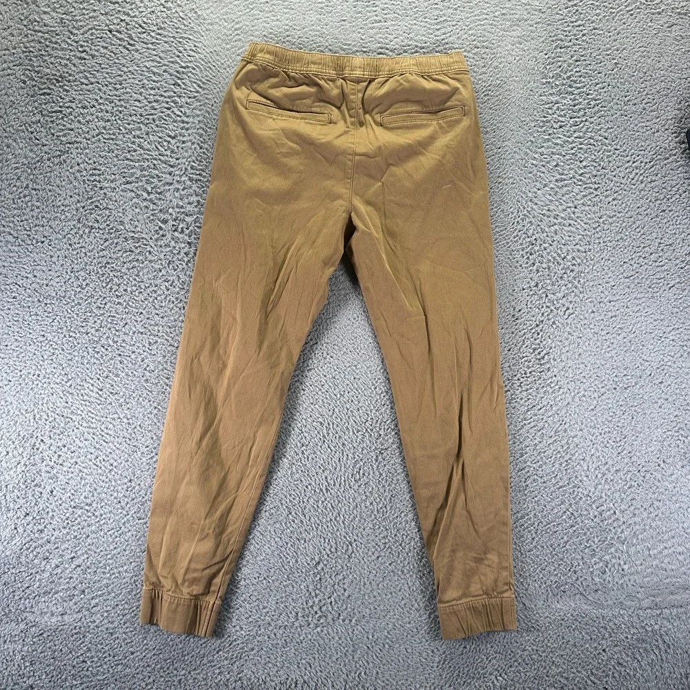 Hollister Pant Mens S Beige Cotton Twill Jogger Tapered Relaxed Preppy Stretch